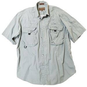 Men's Browning Short Sleeve Shirt. Khaki Green. LG